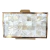 Clutch Madrepérola Branca e dourado na internet