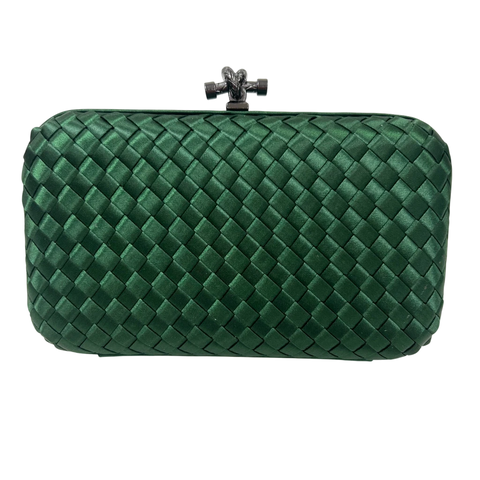 Bolsa Clutch Festa Cetim Trançado Verde - comprar online