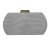 Bolsa Clutch Festa Oval tecido prata - comprar online