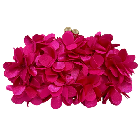 Bolsa Clutch Festa Flores tecido Pink - comprar online