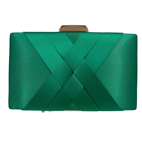 Bolsa Clutch Festa Cetim X Verde - comprar online