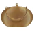 Bolsa Clutch Festa acetinada Oval Dourada - comprar online