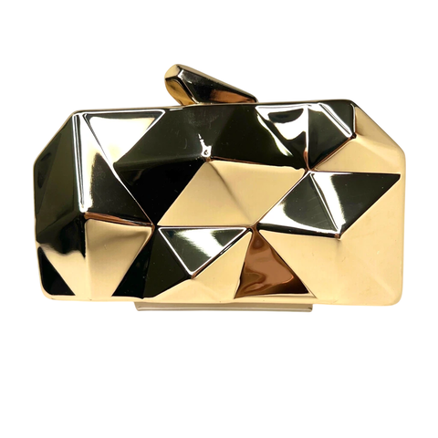 Bolsa Clutch Festa Futurê Metal Dourada