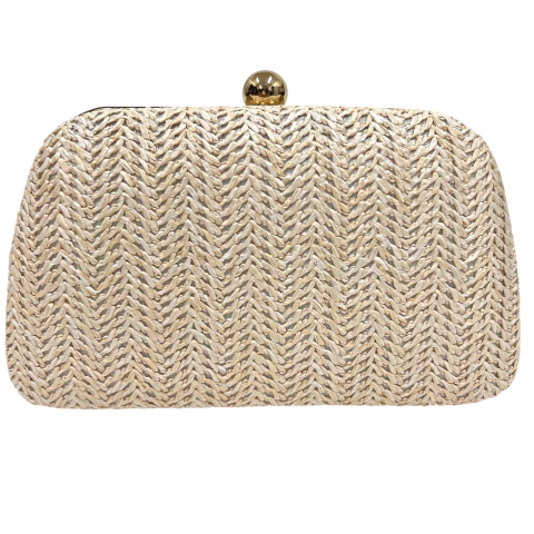 Bolsa Clutch Festa Catarina Palha Bege Claro - comprar online