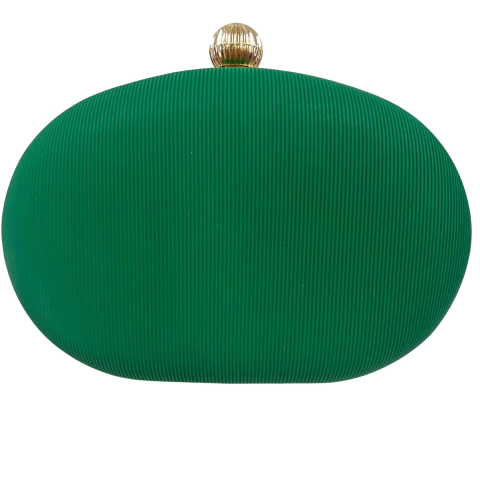 Bolsa Clutch Festa courino Oval Verde - comprar online