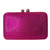 Bolsa Clutch Festa Farta de Cristal Retangular Pink