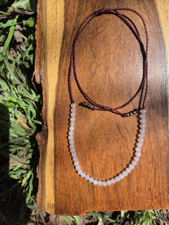 Collar de cuarzo rosa ( 4mm)
