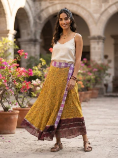 Pollera de seda