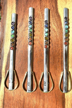 Bombillas de alpaca "Chakras"