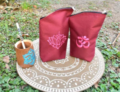 Yerbera / porta mate " flor de loto" - comprar online