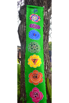 Banderín 7 chakras verde