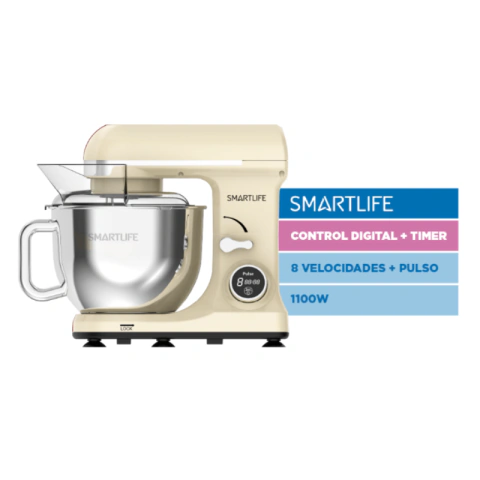 Batidora Planetaria Digital Smartlife Sb0037i 1000w Beige Beige 50 / 60