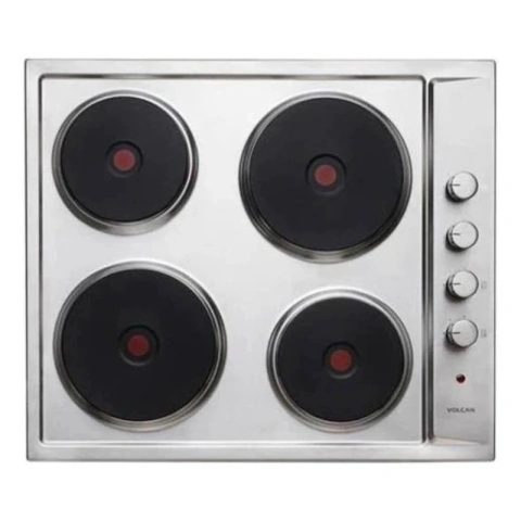 Anafe Eléctrico - Volcan Ef4aev Color Plateado - 4 Hornallas Plateado