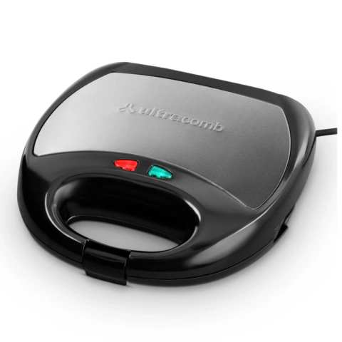 Sandwichera Waflera Grill Panini Ultracomb 3 En 1 Sw-2801 Negro