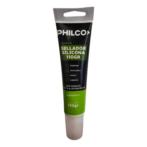 Silicona Sellador Transparente Philco 110gr Pegamento X20 Un