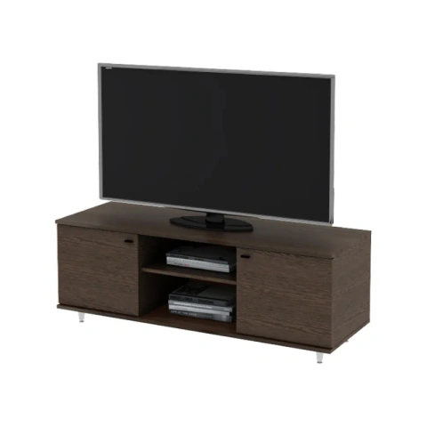 Rack De Tv Hasta 55 Mt4002 Centro Estant Blanco Wengue
