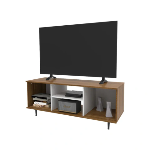 Rack Mesa Para Tv Led Mt4001 Centro Estant Color Blanco Paraiso