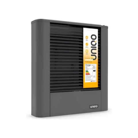 Calefactor Uniqo 3500 Tb Uniqo35 Salida Concentrica Gris Oscuro