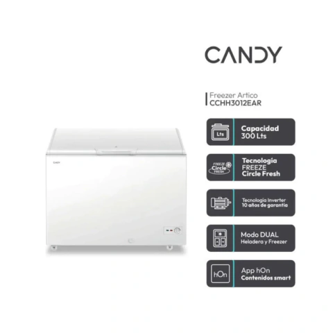 Freezer Horizontal Candy Cchh3012ear 300 Lt Inverter Ciclico Blanco