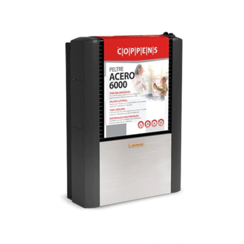 Calefactor Coppens 6000 Calorías Peltre Acero Tb Izquierdo Negro