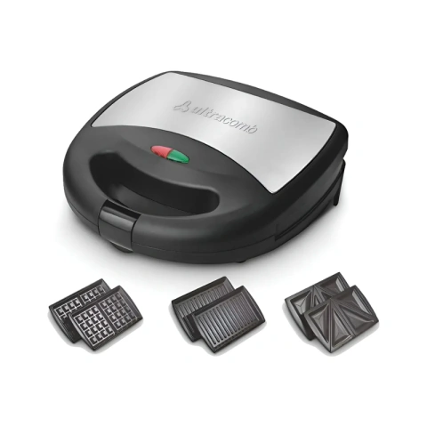 Sandwichera Waflera Grill Panini Ultracomb 3 En 1 Sw-2801