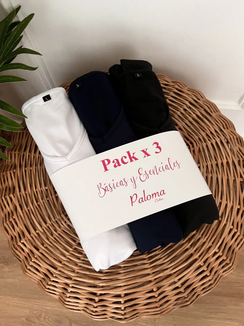 Pack x 3 - Remera Térmica cuello V