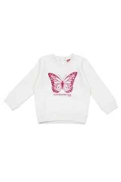 Buzo frisa con lycra mariposa - Crudo