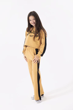 Conjunto buzo y pantalón ancho combinado - Maiz - comprar online