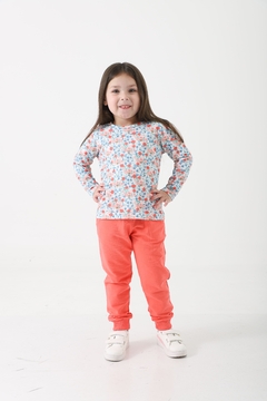 Remera estampada Flowers (ART 1395) - TIENDA MISSION