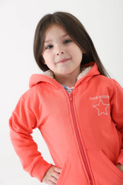 Campera de frisa con capucha corderito (ART 1403)