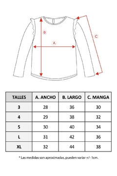 Remera c/ volados (ART 1338) - tienda online