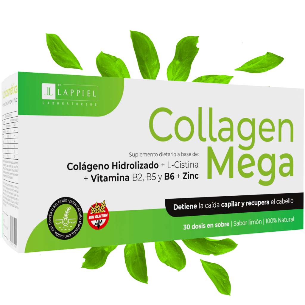 Collagen Mega - Cabello Anti Caída , Fuerte y Sano - Colágeno Hidrolizado
