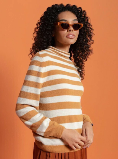 BLUSA FIO PLUMA LISTRADA ABENÇÃO - comprar online