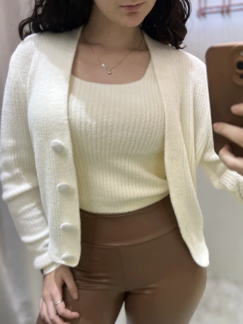 CARDIGÃ BIAMAR ABENÇÃO EM FIO PLUMA - comprar online