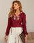 BLUSA COM MANGAS E FRENTE BORDADA - RR Store