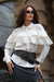 CAMISA C/ BABADOS EM CREPE - comprar online