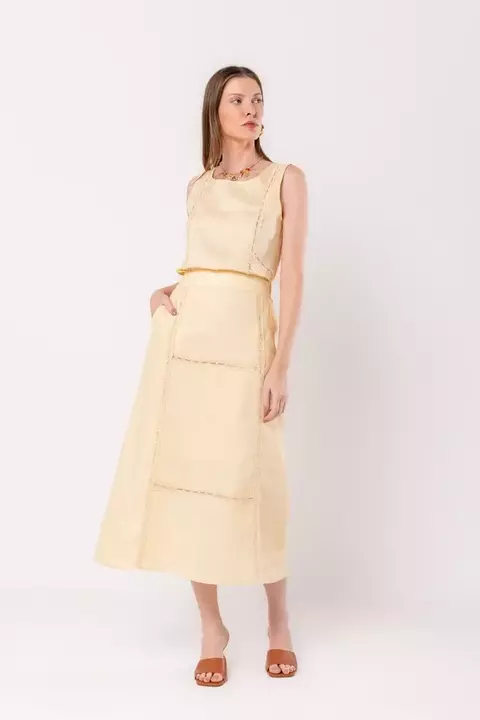 SAIA MIDI C/ RENDA LINHO