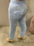 CALÇA ALFAIATARIA C/ ELÁSTICO 100% LINHO NATURAL AZUL na internet