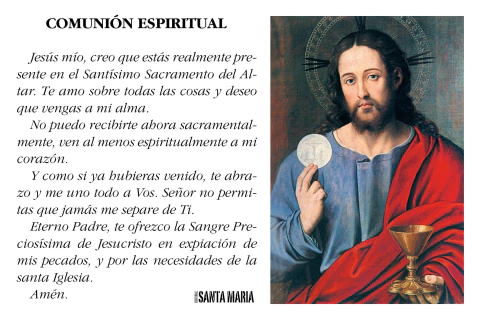 ESTAMPAS MEDIANAS COMUNION ESPIRITUAL