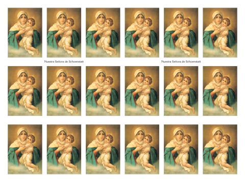 PLANCHA X 18 NTRA SRA DE SCHOENSTATT