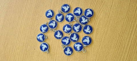 MEDALLA ESPIRITU SANTO AZUL SIMPLE