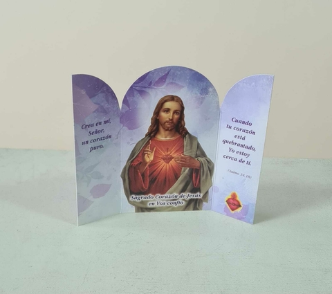 ESTAMPA TRIPTICO CAPILLA SAGRADO CORAZON