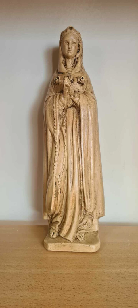 VIRGEN ROSA MISTICA YESO PINTADA 29 CM - comprar online