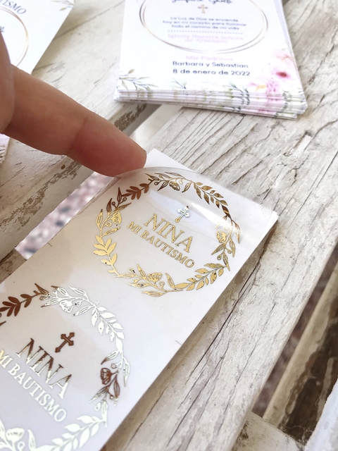 Plancha de Stickers Transparente CON o SIN Stamping