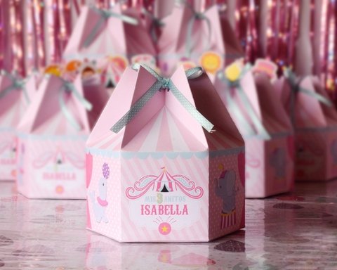 CAJA GOLOSINERA "ESTILO CIRCO" 10 unidades minimo