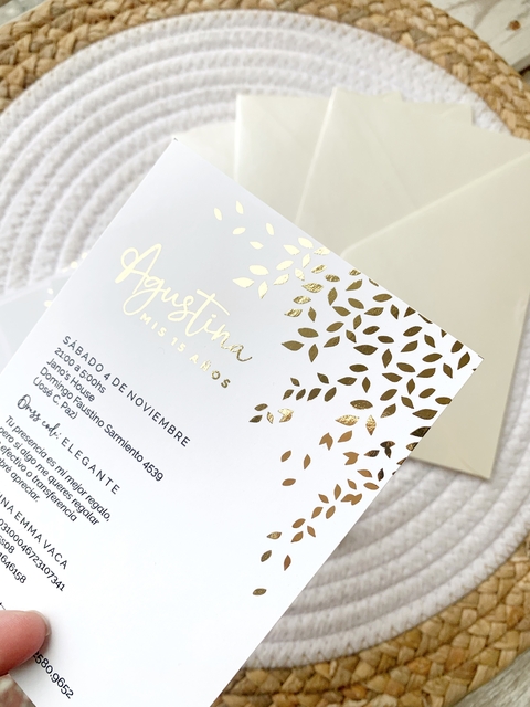 Invitaciones 10x15 con Stamping