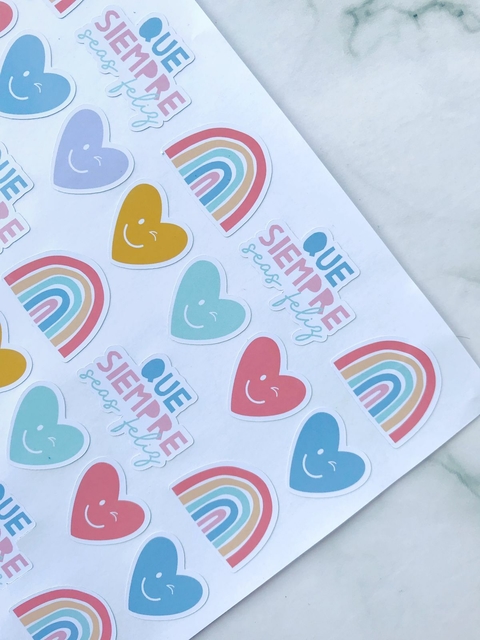 Plancha de Stickers Mod. Arco Iris DECO