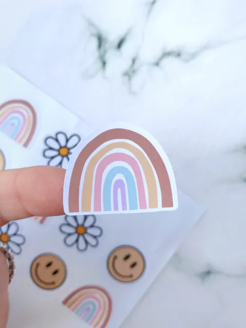 Plancha de Stickers Mod. Groovy Arco Iris DECO - comprar online