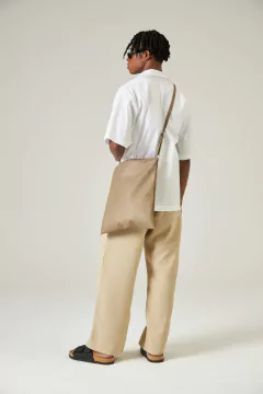 Bolsa Zquare Camel - ZIOH - Vestuário Masculino Moderno