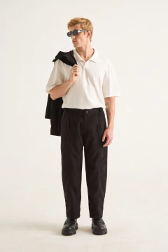 Calça Barrel Black - ZIOH - Vestuário Masculino Moderno